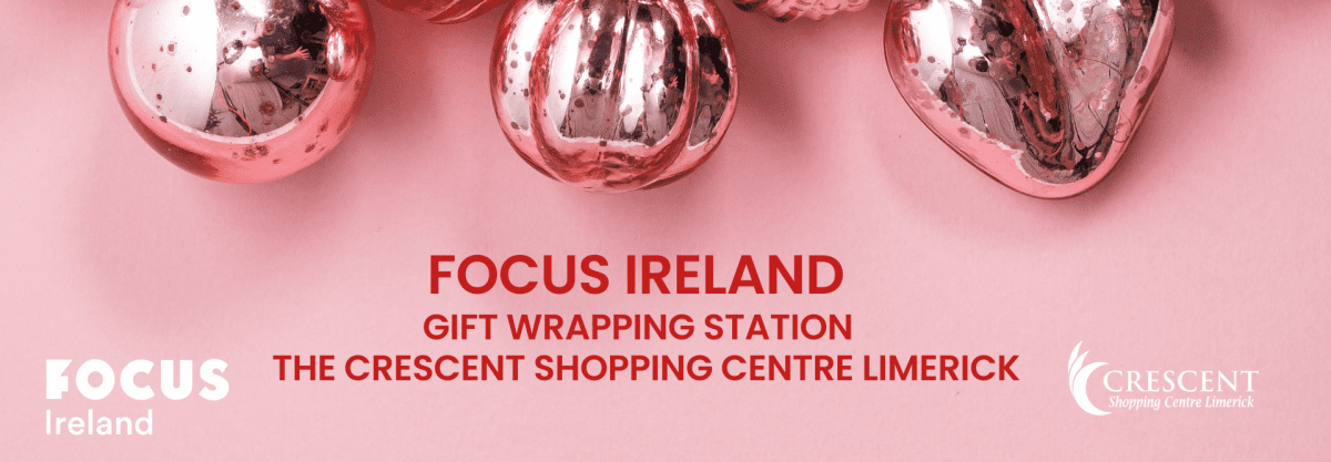 Focus Ireland Gift Wrapping Station at The Crescent Shopping Centre Limerick.